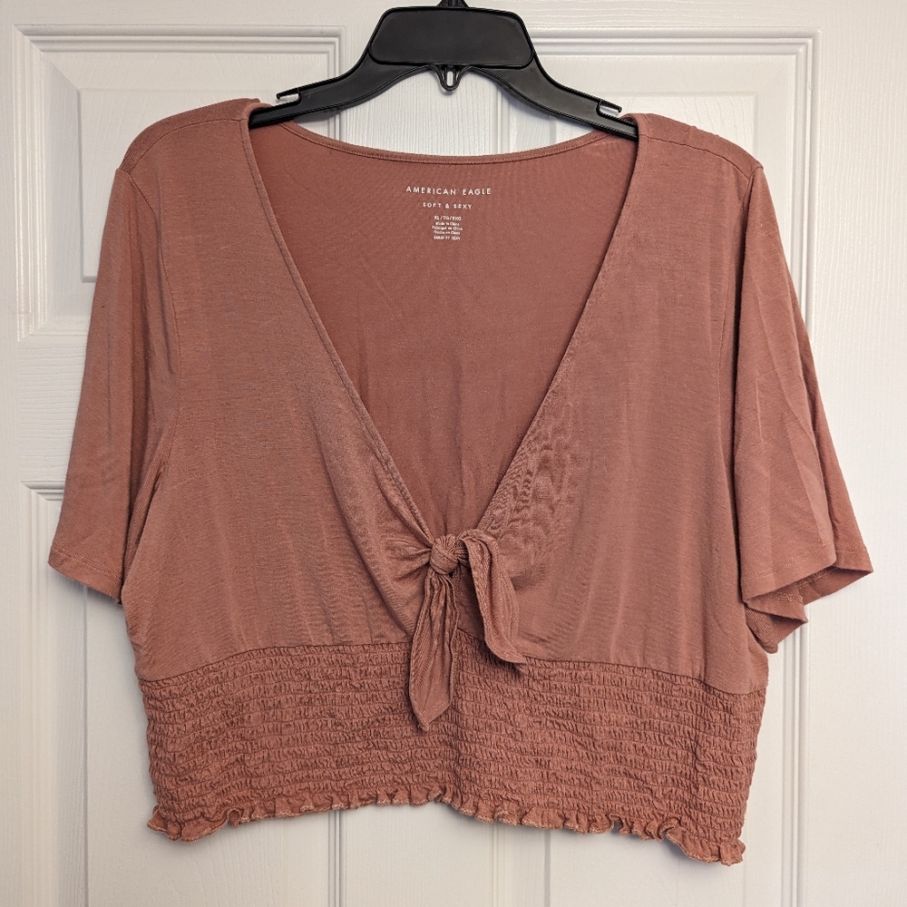 American Eagle tie-front top - XL